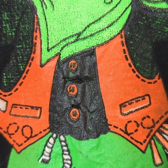 80's Vintage Halloween Scarecrow Pumpkins Short Sleeve Crewneck T-shirt Black L - Picture 4 of 10